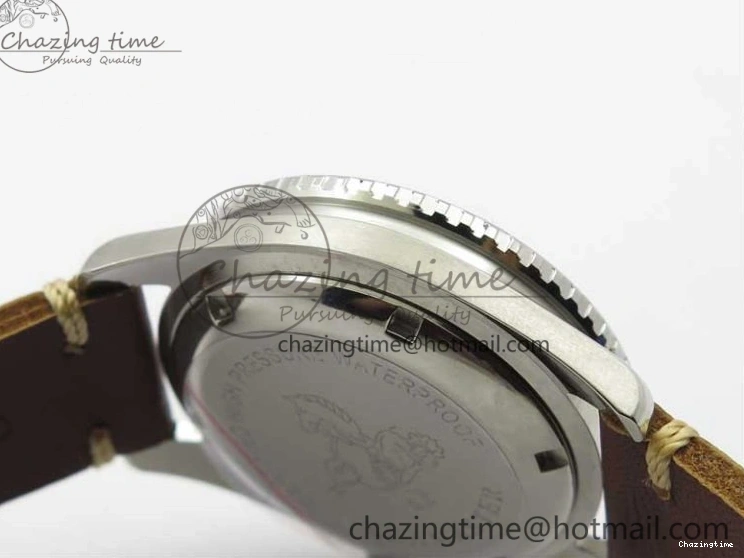 0115 Vintage Seamaster 300 Date T SS B12 Black Dial On Brown Leather Strap A2836 (Free Nylon Strap) WeatherProof 7911